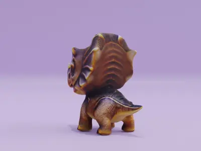 Triceratops Baby Cute Low-poly 3D model