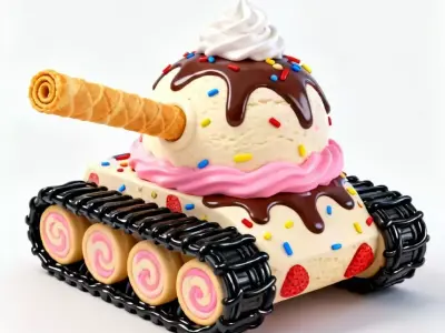 Sundae Crusher Siege Tank 3D Model Low-poly 3D model