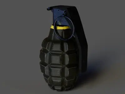 Grenade Low-poly 3D model 4
