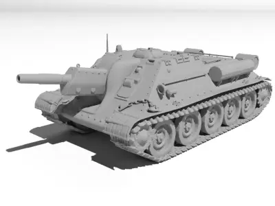 Tank Su122 for 3D print 3D print model