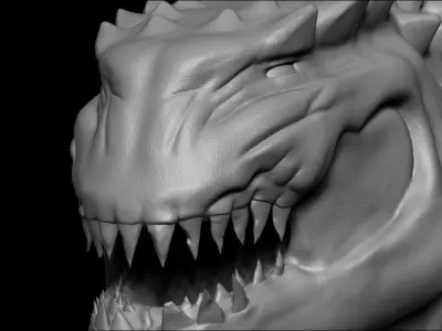 High resolution Monsters Head 3D model