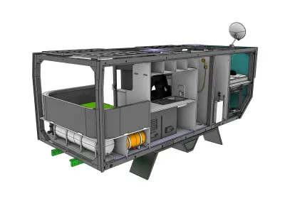 Mercedes Benz Zetros expedition camper truck STL 3D print model