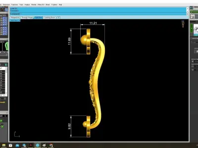 Decorative Curved Jewelry Bar Connector 3904 3D print model