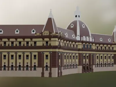 Brasov Prefecture - Historic Government Landmark 3D model