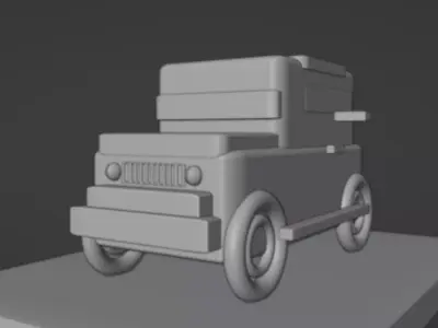 Stylized SUV Vehicle  Low Poly Car Low-poly 3D model