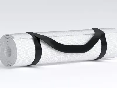 Yoga Mat White 3D model