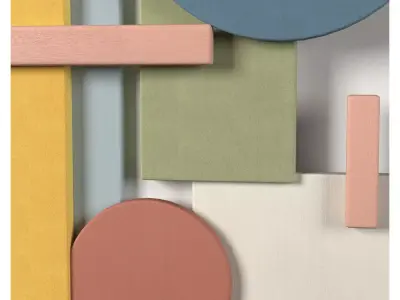 Wall Colored shapes Decoration - 40x90 - Collection - Part 7 3D model