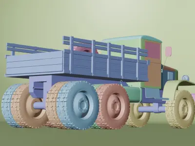 Utility Truck 3D model by gabrielsolon from CGTrader