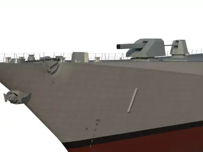 USS Defiant BBG-1 Trump-class battleship 3D model