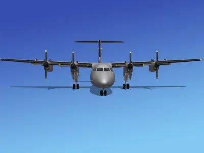 Dehavilland DHC-7 Bare Metal 3D model