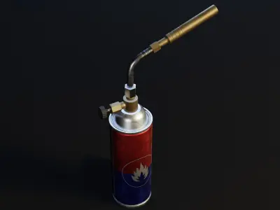 Gas Torch Blowtorch Low-poly 3D model