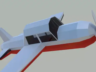 Plane with propeller Free 3D model