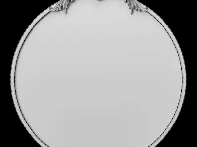 Ornate Gold Wall Mirror 3D model