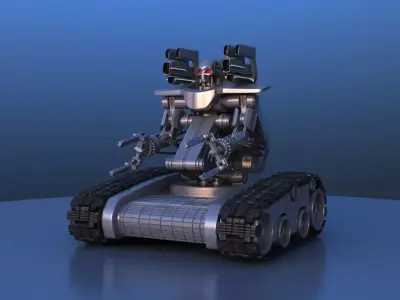 Track Drive Battle Robot 3D model