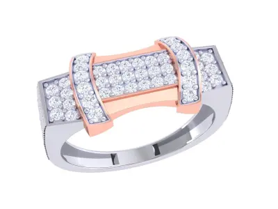   Gents Diamond Ring 3dm stl etails 3D Model Collection 3D model