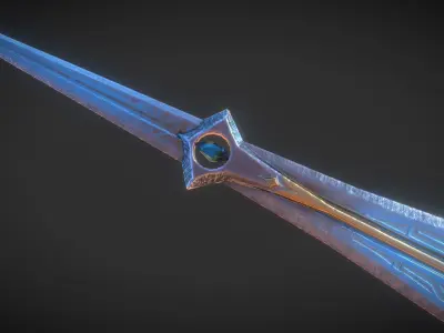 Holy Longsword Low-poly 3D model
