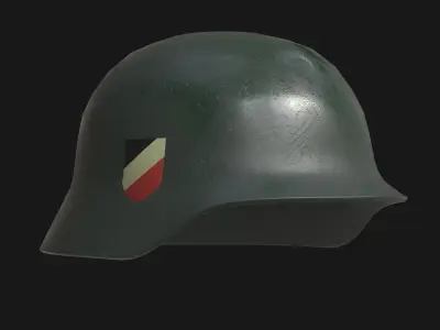 WW2 German Helmet kriegsmarine - Military Helmet Low-poly 3D model