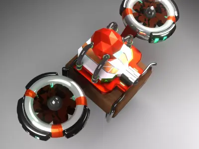 ScifiDrone TigersGauntlet  002 3D model