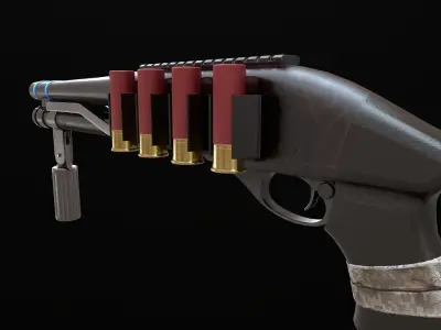 Shotgun Gun - Asset Free low-poly 3D model