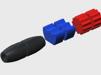 Throttle Pitch and Mixture handles for DIY Flight Simulator 3D print model