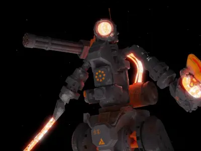 War Robot Low-poly 3D model purchase