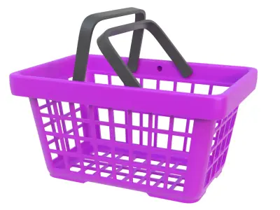 Shopping basket 07 3D model