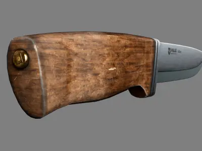 Outdoor knife Low-poly 3D model