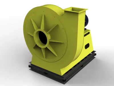 Industrial Fan 3D model 4