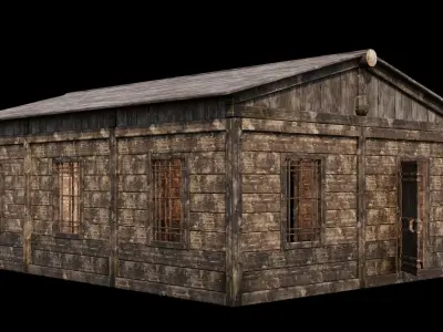 Medieval Houses 46- 4K Textures Game Ready Low-poly 3D model