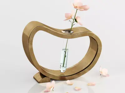 decorative-vase-set02 heart shaped vase Free 3D model