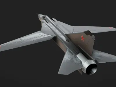 MIG-23 Low-poly 3D model