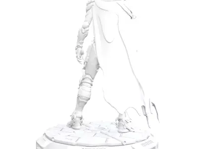 Futuristic Female Warrior STL Guardian 3D 3D print model