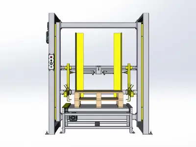 Automatic pallet warehouse 3D model 3D model