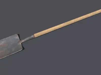 Old Shovel Low-poly PBR Free low-poly 3D model
