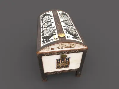 Egyptic Chest Low-poly 3D model