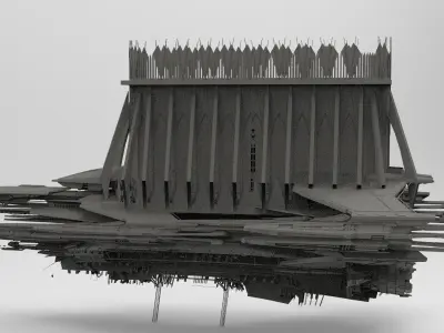Grand Cathedral Airship 9 3D model