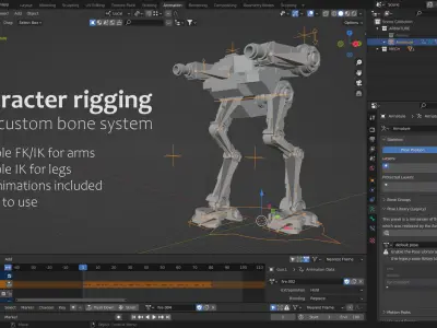 Mech 03 - Goliath Low-poly 3D model