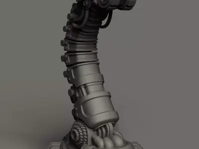 Bionic Spine Headphone Stand Sci-Fi Desk Organizer 3D print model