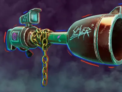 Stylized Sniper with Rockets Low-poly 3D model