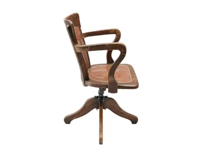 Antique desk chair 3D model