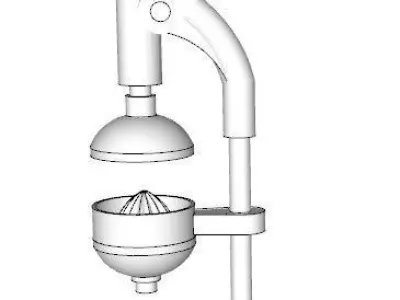 manual orange squeezing 3D model