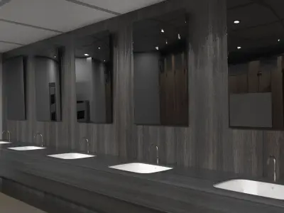  Public Restroom Interior Dark 