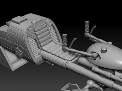 614 AvA Speeder Bike One12 Scale STL Files 3D print model