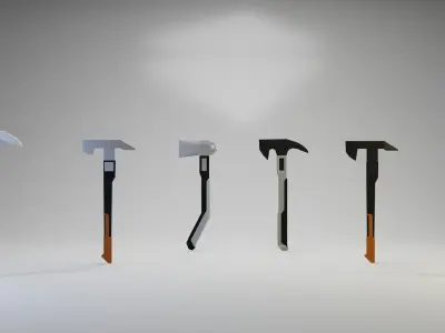  Axes sci-fi Low poly Free low-poly 3D model