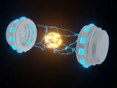 power ball contained in glass 3D model