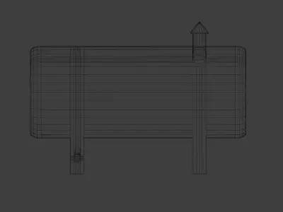 Outdoor Water Tank Low-poly 3D model