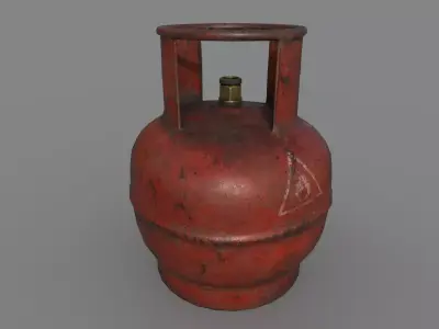 Gas bottle Low-poly 3D model buy