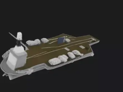 Ultra Realistic Aircraft Carrier 3D Model 3D model