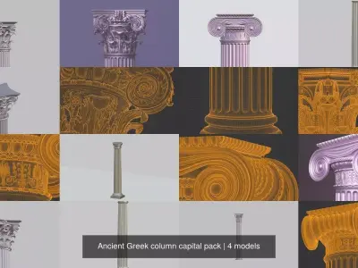Ancient Greek column capital pack