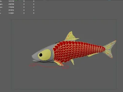 carp fish 3D model